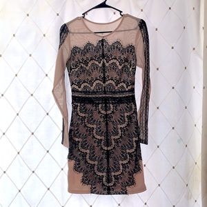 🎉Host Pick🎉 NWT- Charlotte Russe Black Lace Overlay Dress